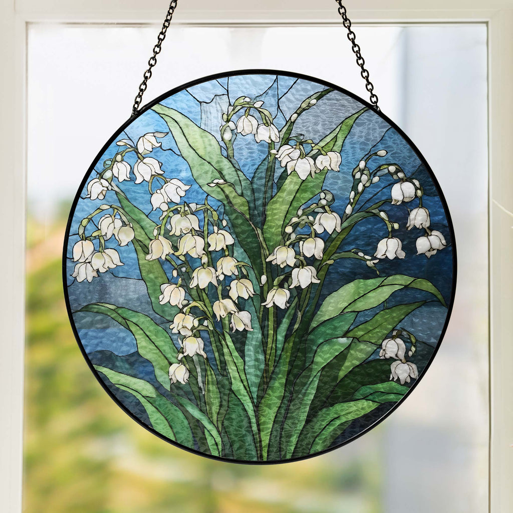 Lily of Valley Flower Stained Glass Suncatcher