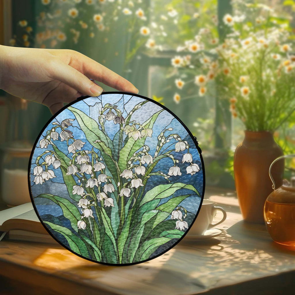 Lily of Valley Flower Stained Glass Suncatcher