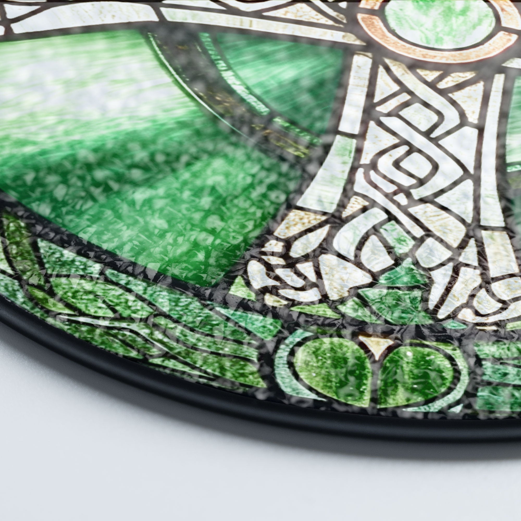 Irish Celtic Cross Stained Glass Suncatcher