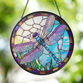Dragonfly Spring Stained Glass Suncatcher