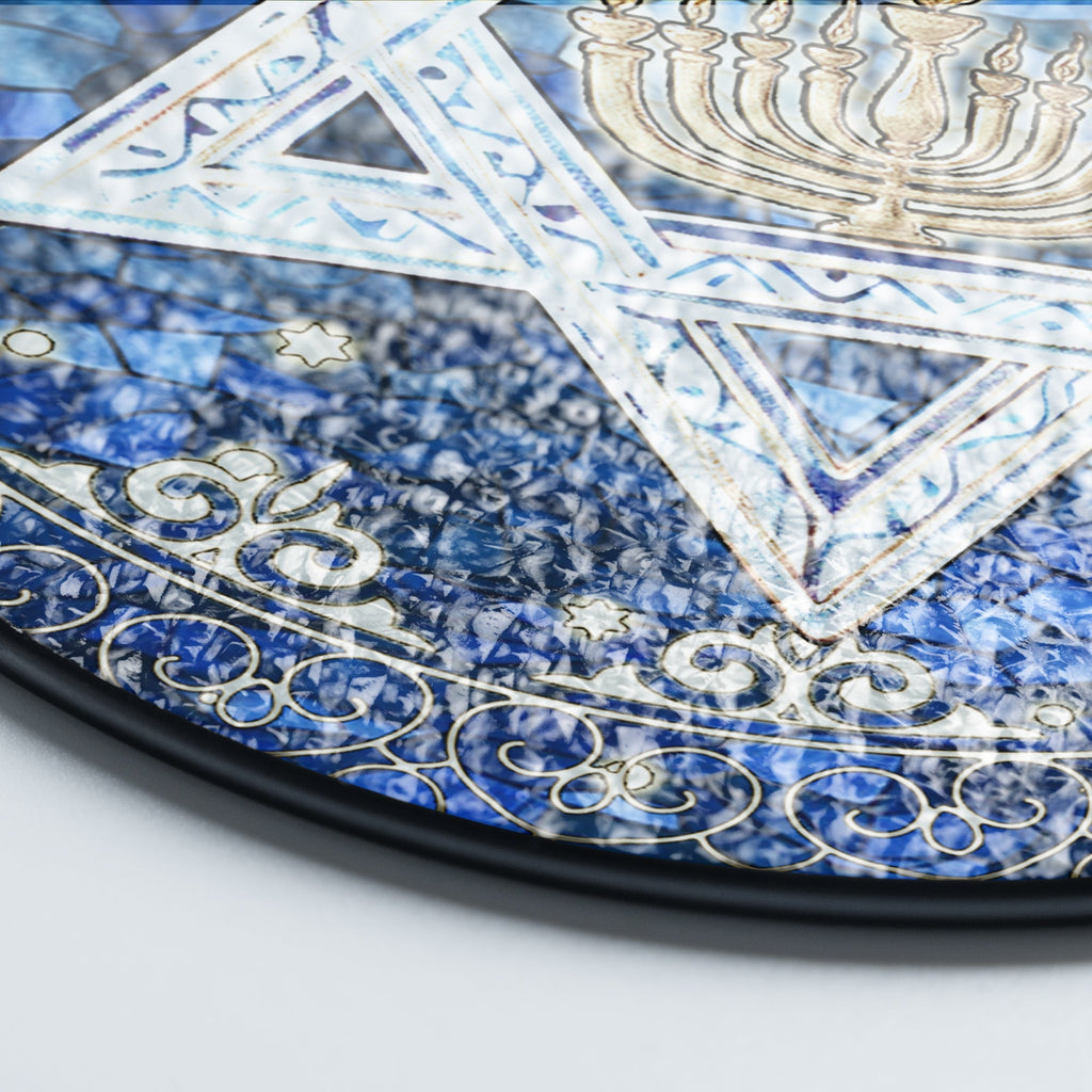 Jewish Star of David. Christmas Hanukkah Stained Glass Suncatcher 3-Day Shipping