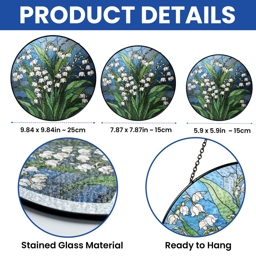 Lily of Valley Flower Stained Glass Suncatcher