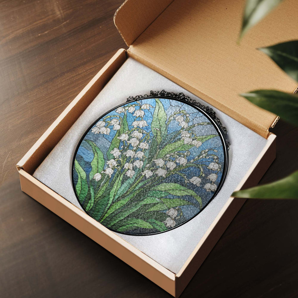 Lily of Valley Flower Stained Glass Suncatcher