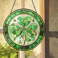 Shamrock Irish Stained Glass Suncatcher 3-Day Shipping