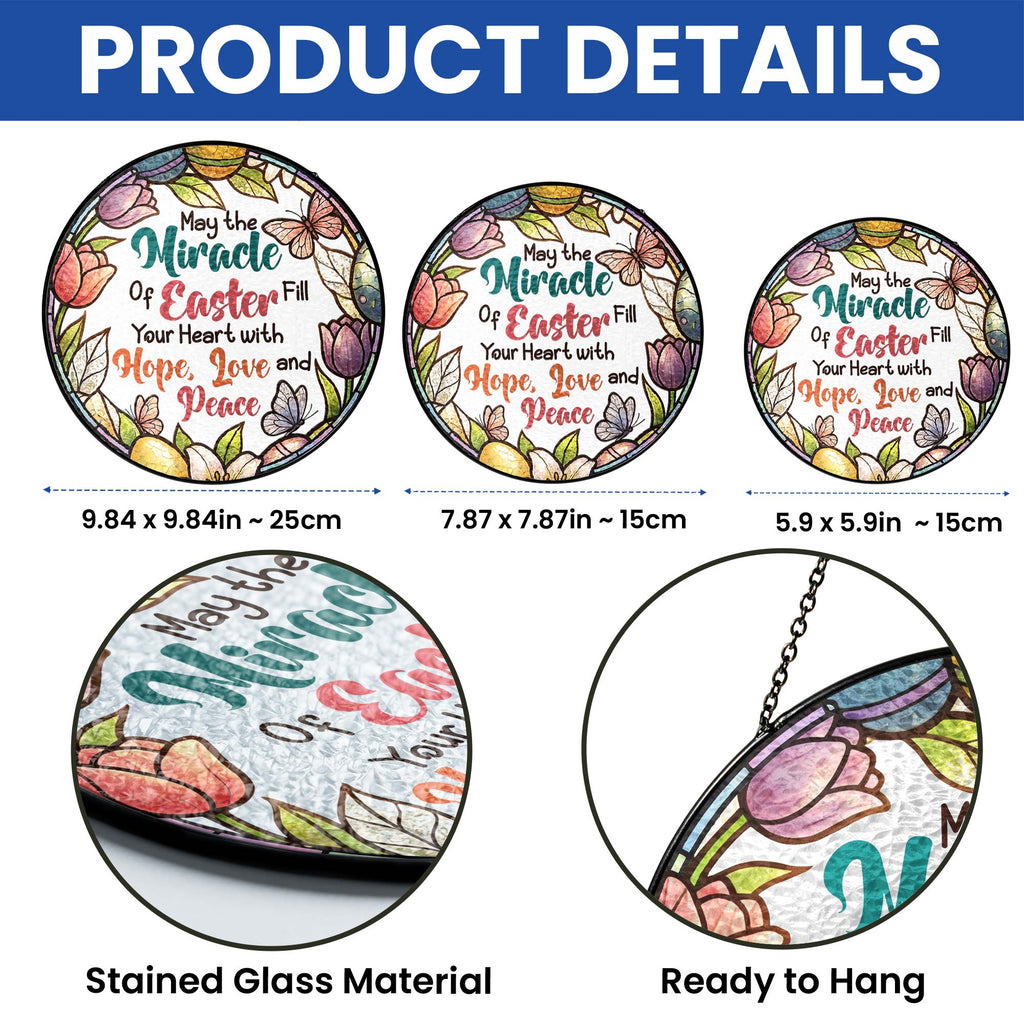 Easter Quotes Stained Glass. Happy Easter Day Stained Glass Ornament