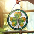 Irish Shamrock St. Patrick's Day Stained Glass Suncatcher