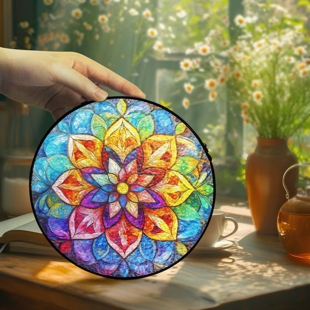 Mandala Stained Glass Suncatcher
