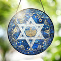 Jewish Star of David. Christmas Hanukkah Stained Glass Suncatcher 3-Day Shipping