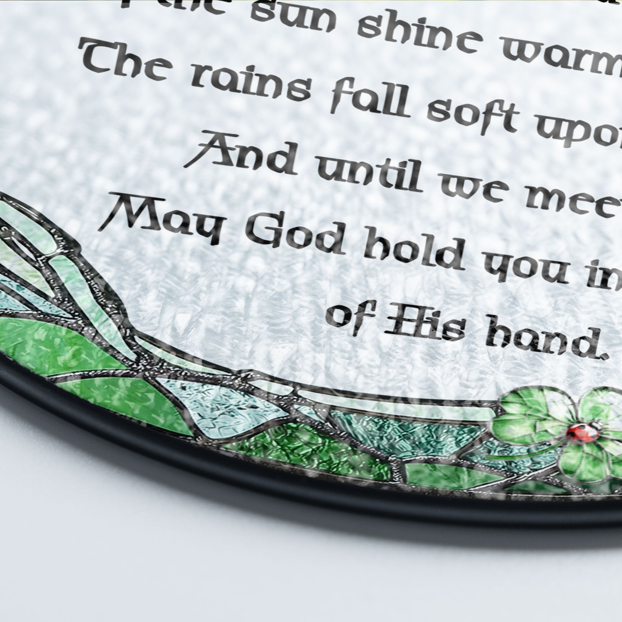 Irish Blessing St. Patrick's Day Stained Glass Suncatcher
