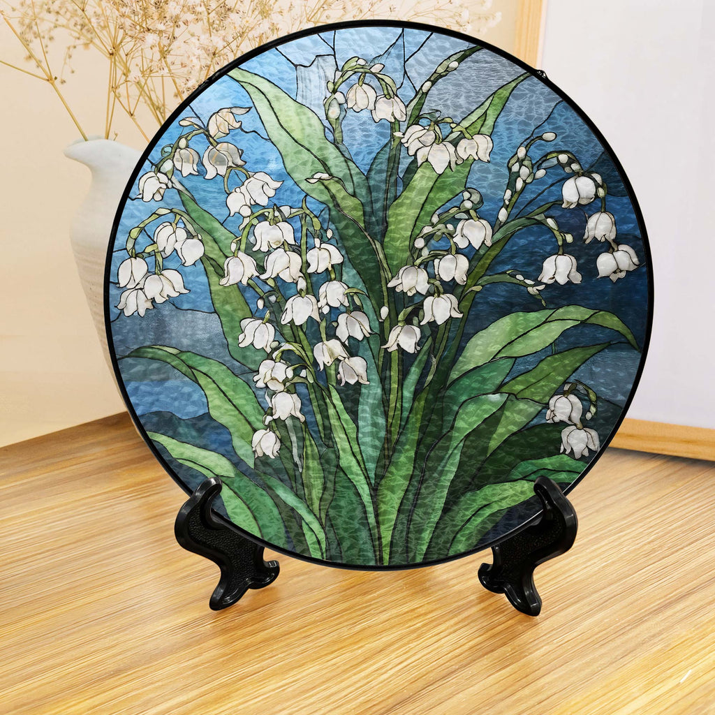Lily of Valley Flower Stained Glass Suncatcher