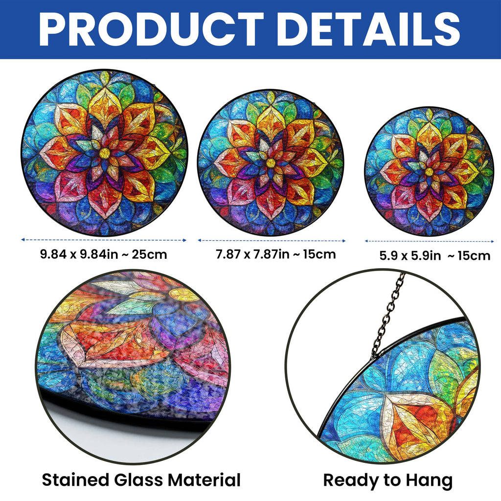 Mandala Stained Glass Suncatcher